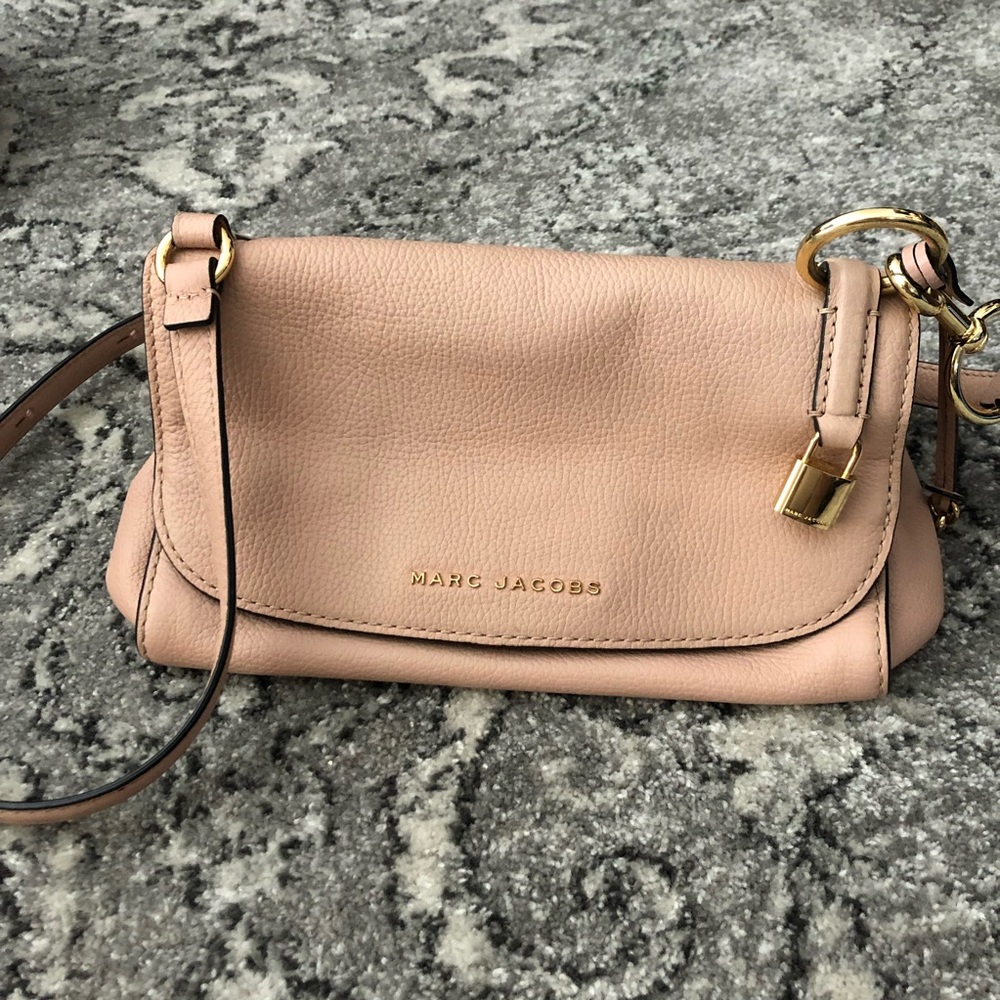 Light pink Leather Crossbody Bag MARC JACOBS